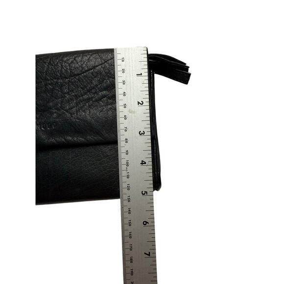 Day and Mood Black Leather Wristlet with Clutch Coin Purse Wallet - Picture 13 of 13